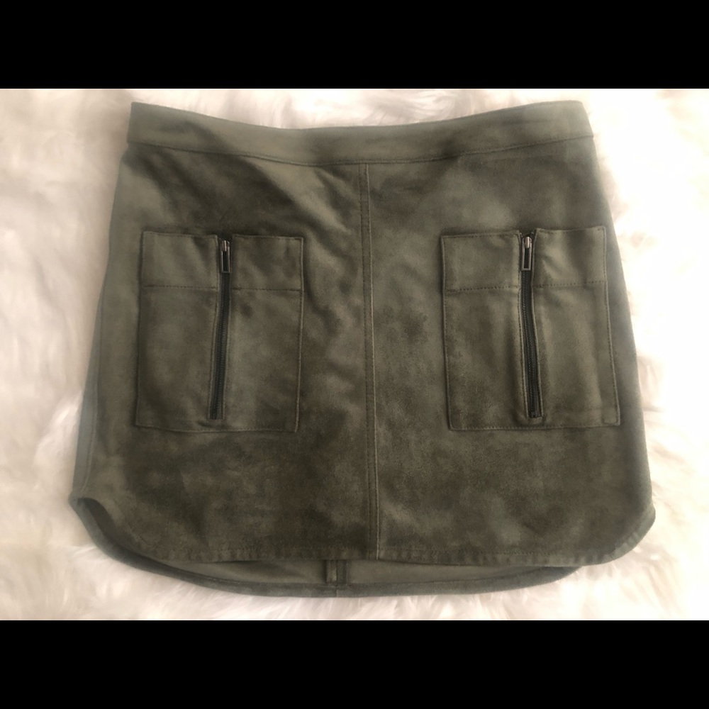 BCBGMAXAZRIA faux suede mini skirt